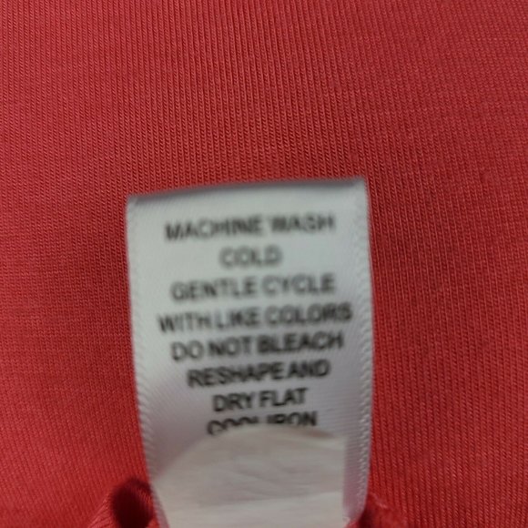 Cable & Gauge Top Womens Size L Large Solid All Pink Cold Shouder V Neck - Picture 7 of 7